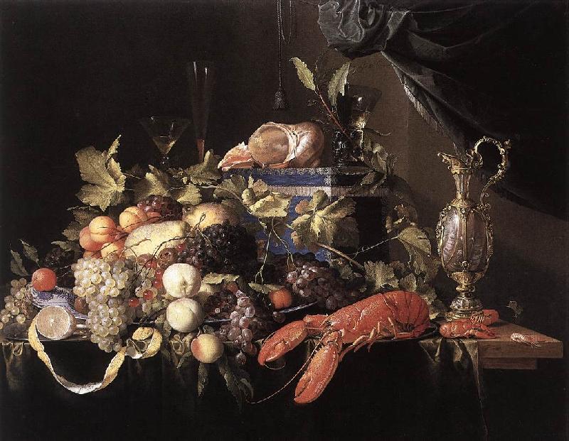 Jan Davidsz. de Heem Still-Life with Fruit and Lobster oil painting picture
